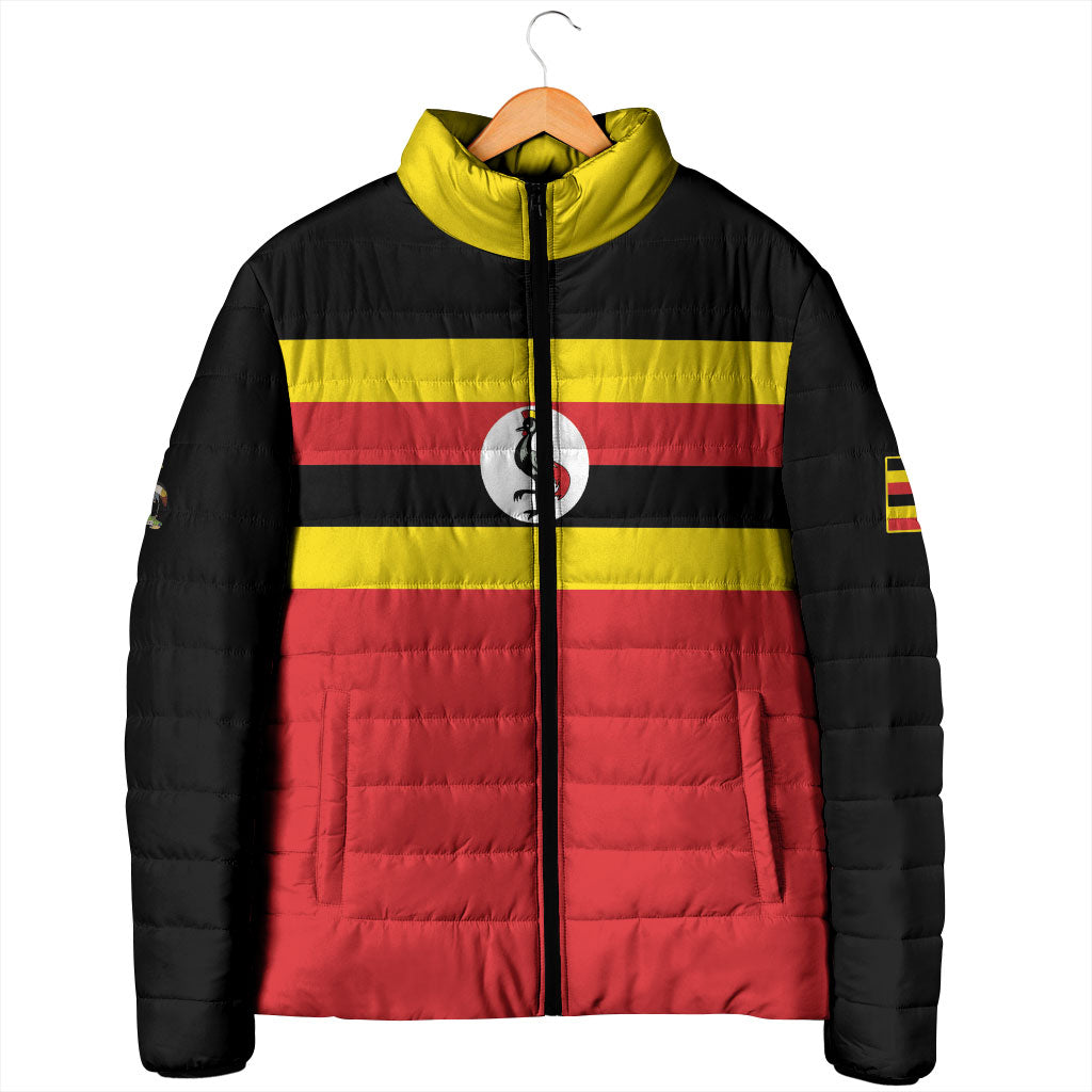 Uganda Flag Stylized Padded Jacket Jamhuri ya Uganda