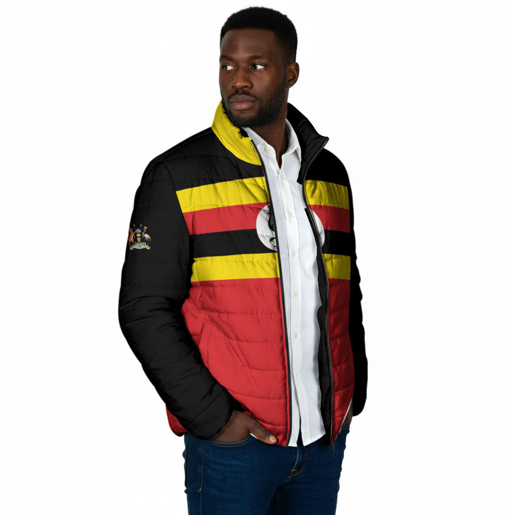 Uganda Flag Stylized Padded Jacket Jamhuri ya Uganda