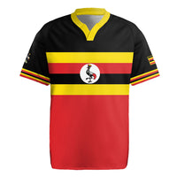 Uganda Flag Stylized Rugby Jersey Jamhuri ya Uganda