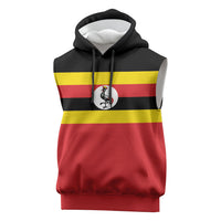 Uganda Flag Stylized Sleeveless Hoodie Jamhuri ya Uganda