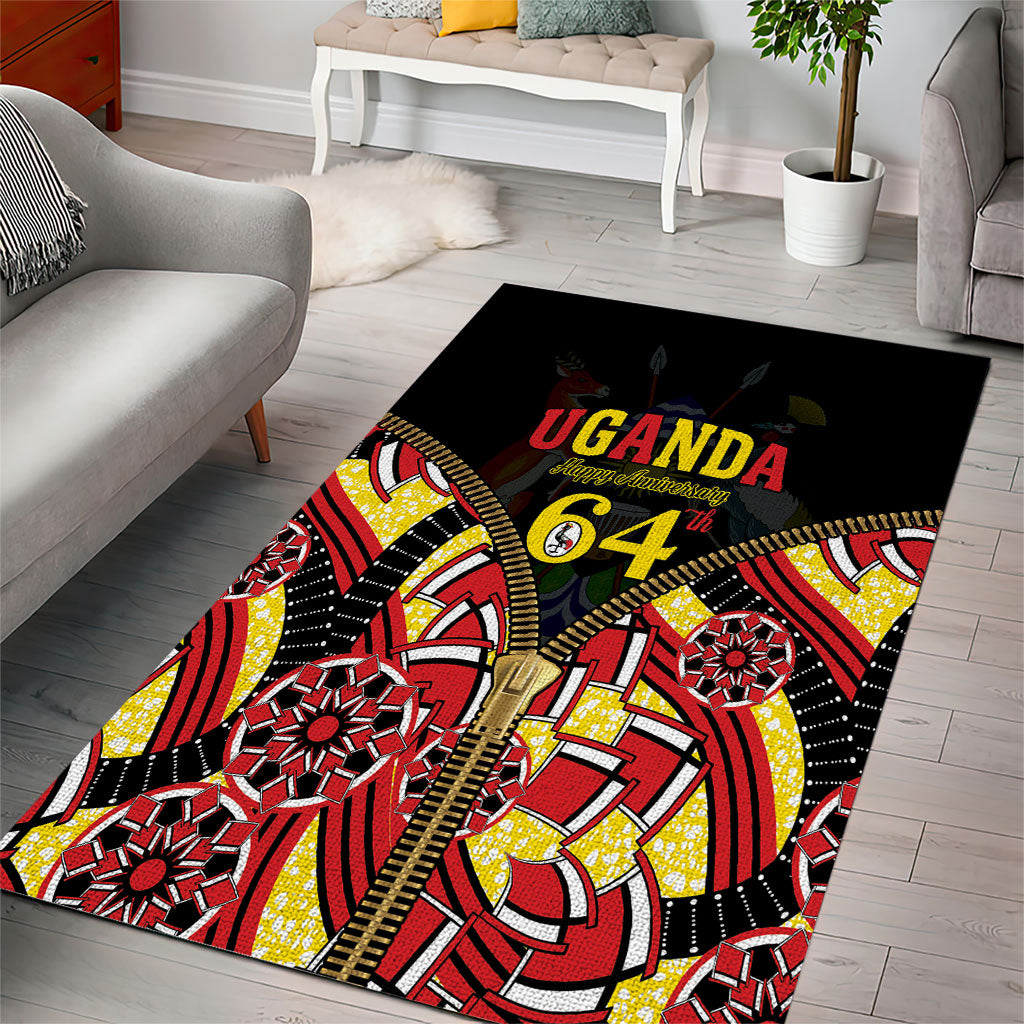 Uganda 64th Anniversary Area Rug Happy Independence Day