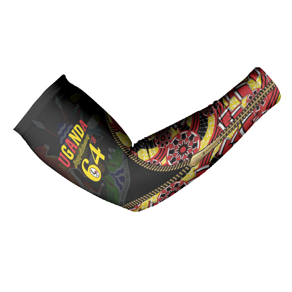 Personalised Uganda 64th Anniversary Arm Sleeves Happy Independence Day