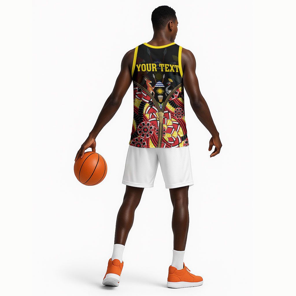 Personalised Uganda 64th Anniversary Basketball Jersey Happy Independence Day