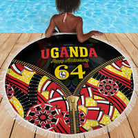 Uganda 64th Anniversary Beach Blanket Happy Independence Day