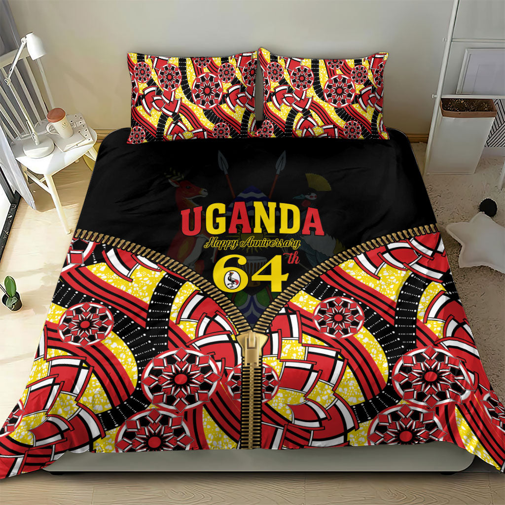 Uganda 64th Anniversary Bedding Set Happy Independence Day
