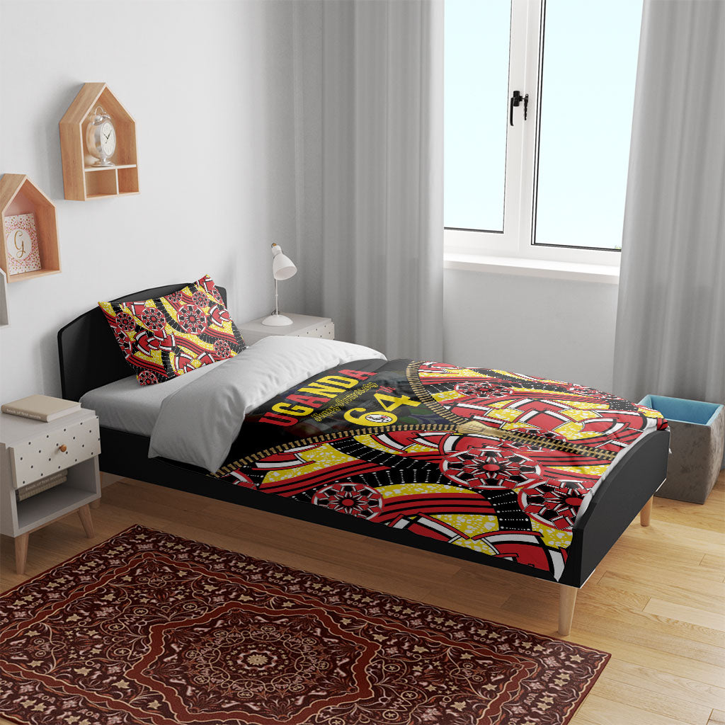 Uganda 64th Anniversary Bedding Set Happy Independence Day