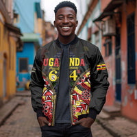 Personalised Uganda 64th Anniversary Bomber Jacket Happy Independence Day