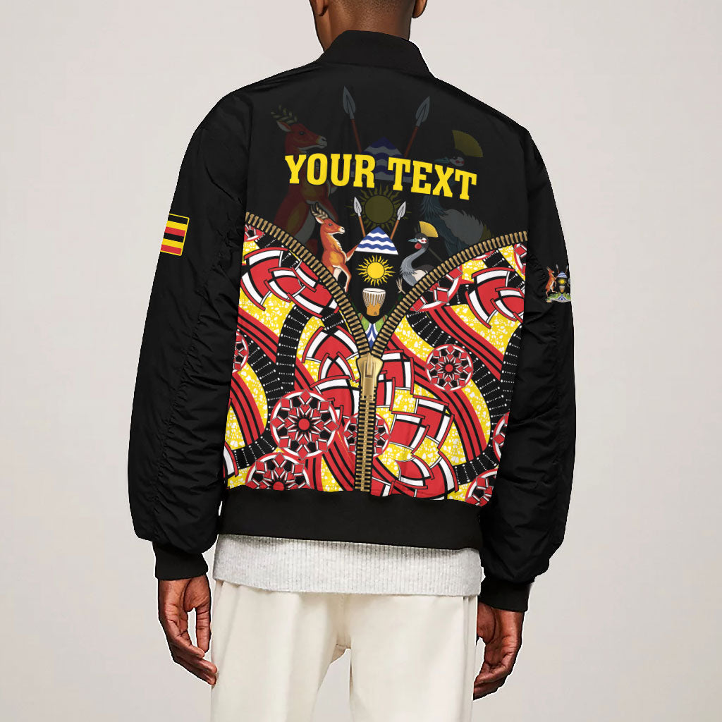 Personalised Uganda 64th Anniversary Bomber Jacket Happy Independence Day