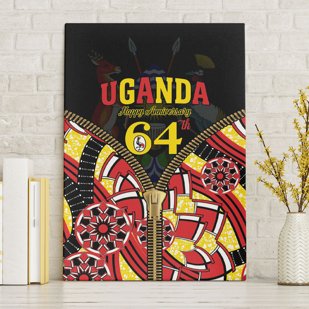 Uganda 64th Anniversary Canvas Wall Art Happy Independence Day