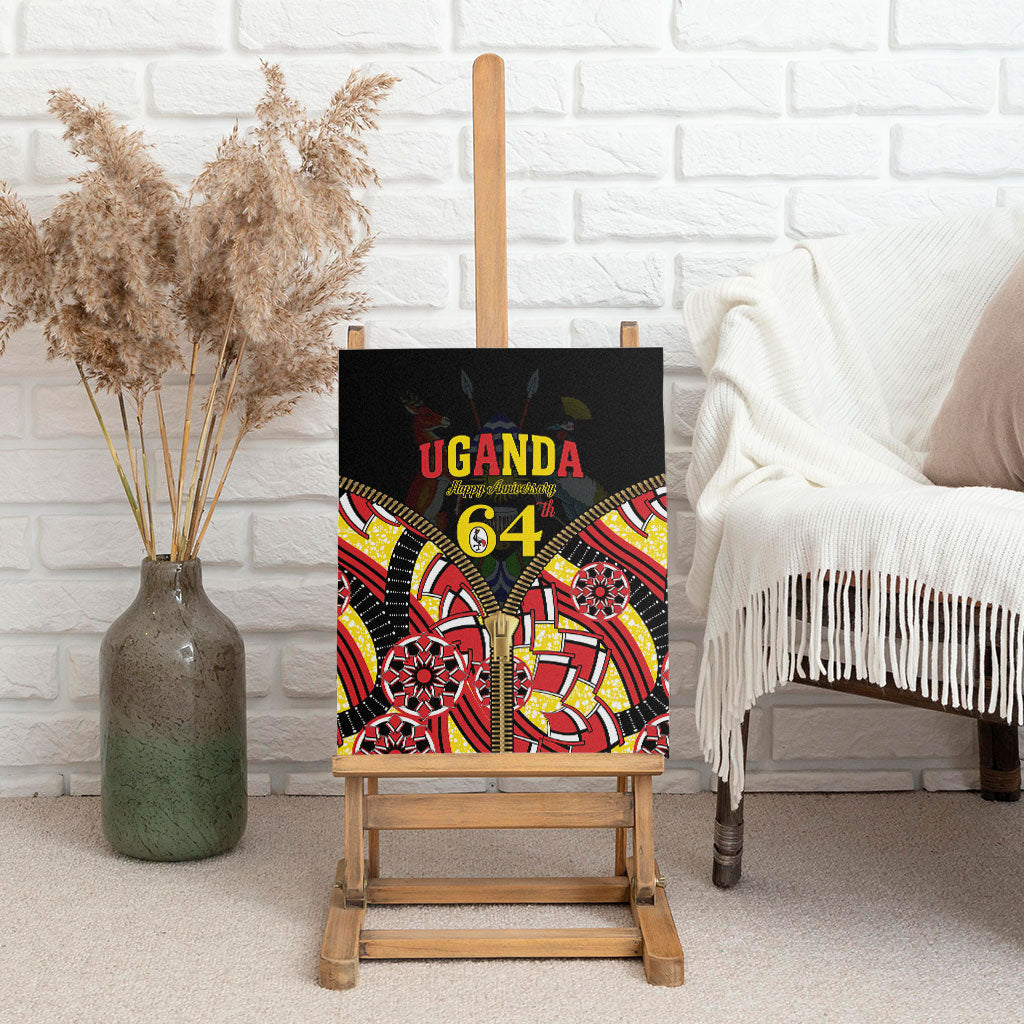 Uganda 64th Anniversary Canvas Wall Art Happy Independence Day