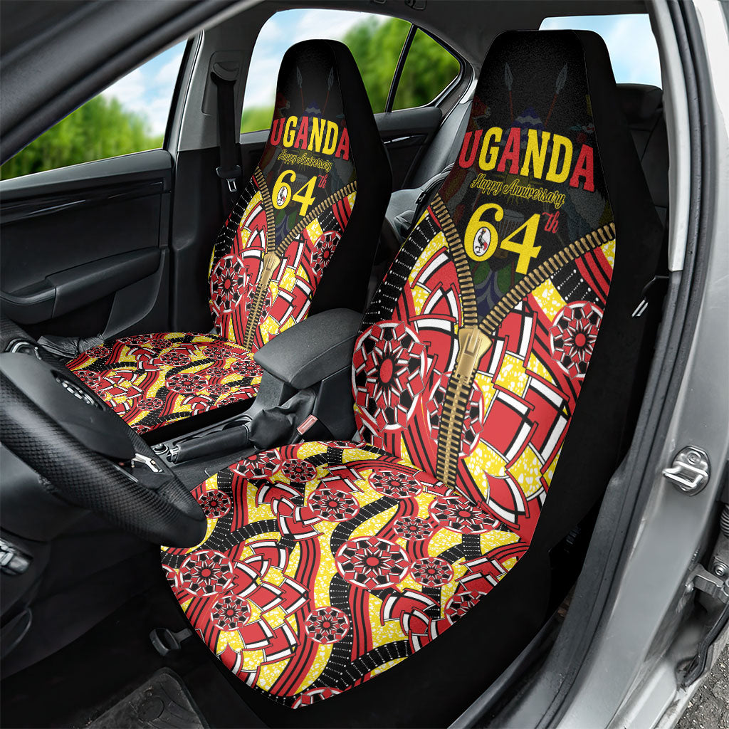 Uganda 64th Anniversary Car Seat Cover Happy Independence Day