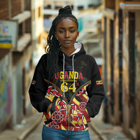 Personalised Uganda 64th Anniversary Hoodie Happy Independence Day