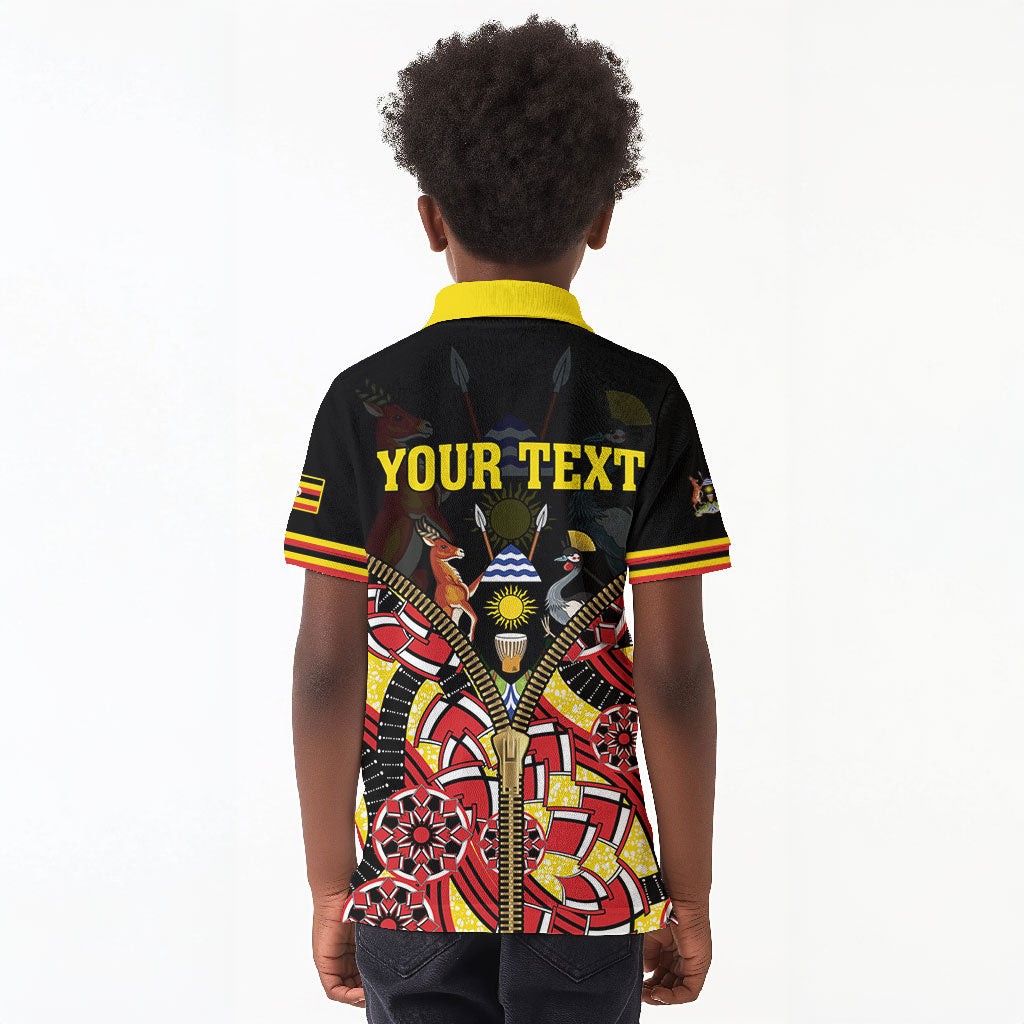 Personalised Uganda 64th Anniversary Kid Polo Shirt Happy Independence Day