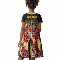 Personalised Uganda 64th Anniversary Kid Short Sleeve Dress Happy Independence Day