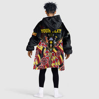 Personalised Uganda 64th Anniversary Kid Wearable Blanket Hoodie Happy Independence Day