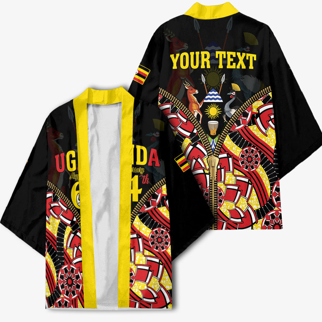 Personalised Uganda 64th Anniversary Kimono Happy Independence Day