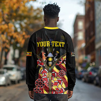 Personalised Uganda 64th Anniversary Long Sleeve Shirt Happy Independence Day