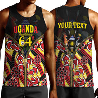 Personalised Uganda 64th Anniversary Men Tank Top Happy Independence Day