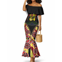 Personalised Uganda 64th Anniversary Mermaid Dress Happy Independence Day