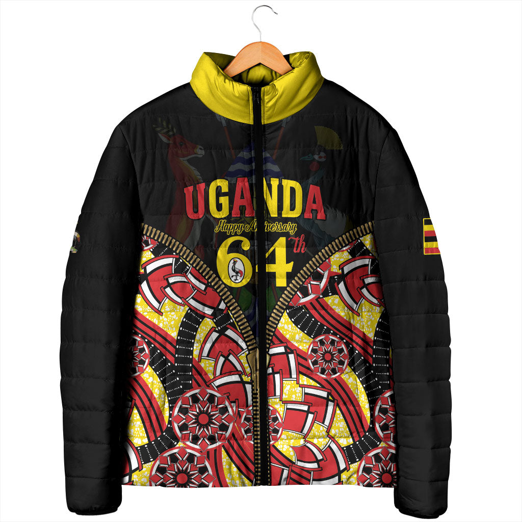 Personalised Uganda 64th Anniversary Padded Jacket Happy Independence Day