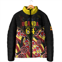 Personalised Uganda 64th Anniversary Padded Jacket Happy Independence Day