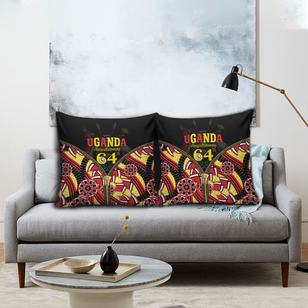 Uganda 64th Anniversary Pillow Cover Happy Independence Day