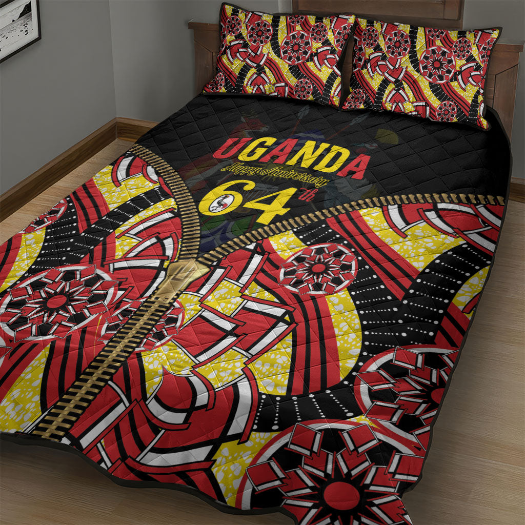 Uganda 64th Anniversary Quilt Bed Set Happy Independence Day