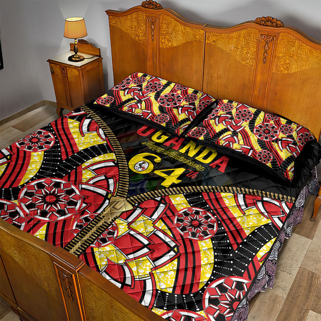 Uganda 64th Anniversary Quilt Bed Set Happy Independence Day