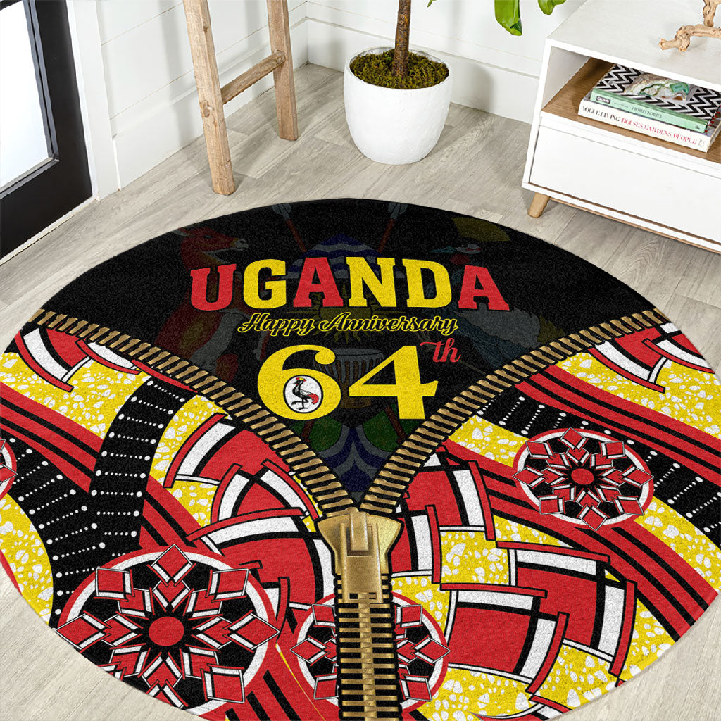 Uganda 64th Anniversary Round Carpet Happy Independence Day