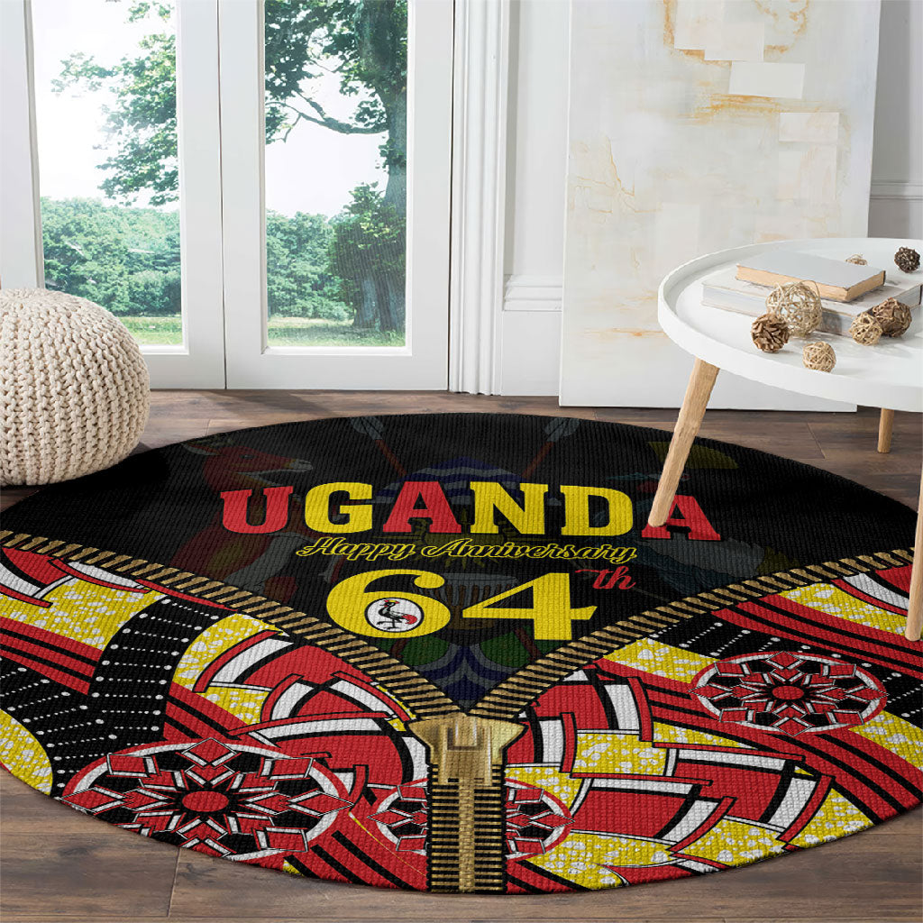 Uganda 64th Anniversary Round Carpet Happy Independence Day