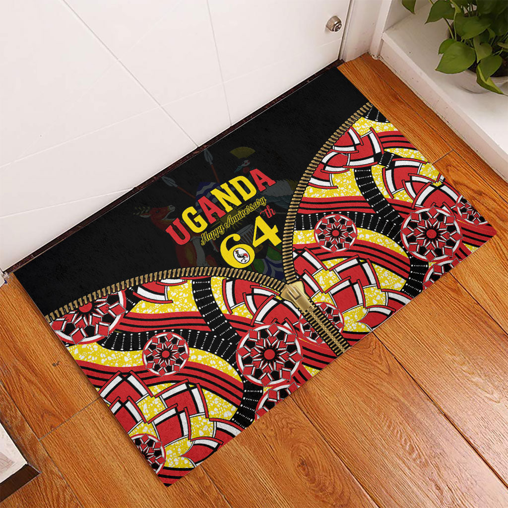 Uganda 64th Anniversary Rubber Doormat Happy Independence Day