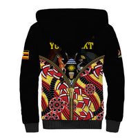 Personalised Uganda 64th Anniversary Sherpa Hoodie Happy Independence Day