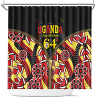 Uganda 64th Anniversary Shower Curtain Happy Independence Day