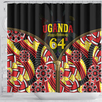 Uganda 64th Anniversary Shower Curtain Happy Independence Day