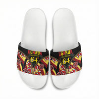 Uganda 64th Anniversary Slide Sandals Happy Independence Day