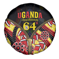 Uganda 64th Anniversary Spare Tire Cover Happy Independence Day