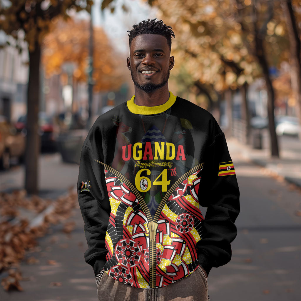 Personalised Uganda 64th Anniversary Sweatshirt Happy Independence Day