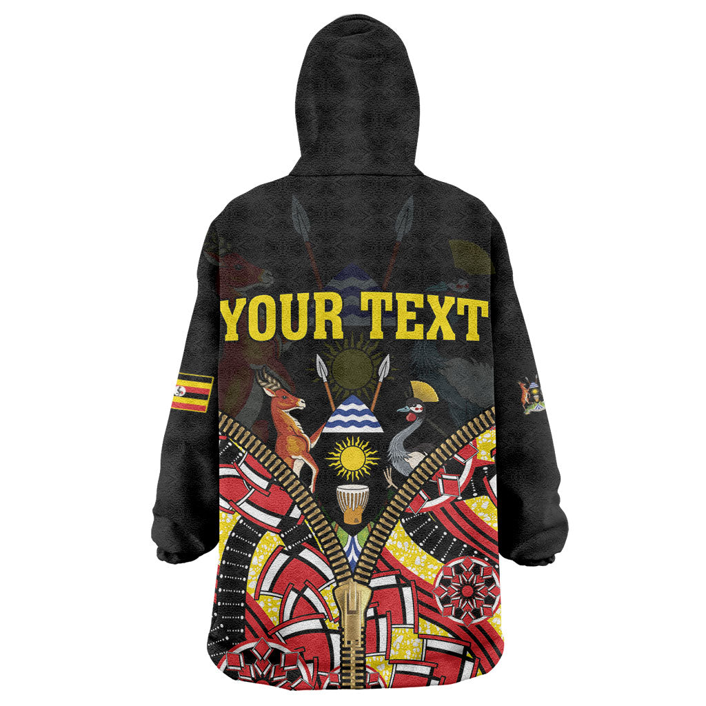 Personalised Uganda 64th Anniversary Wearable Blanket Hoodie Happy Independence Day