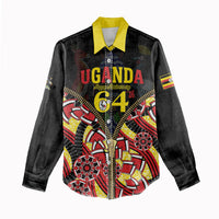 Personalised Uganda 64th Anniversary Women Casual Shirt Happy Independence Day