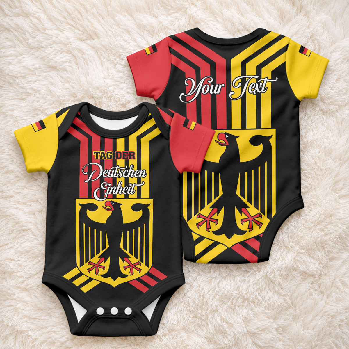 Personalised Tag Der Deutschen Einheit Baby Onesie Happy Unity Day