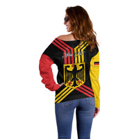 Personalised Tag Der Deutschen Einheit Off Shoulder Sweater Happy Unity Day