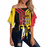 Personalised Tag Der Deutschen Einheit Off Shoulder Wrap Waist Top Happy Unity Day