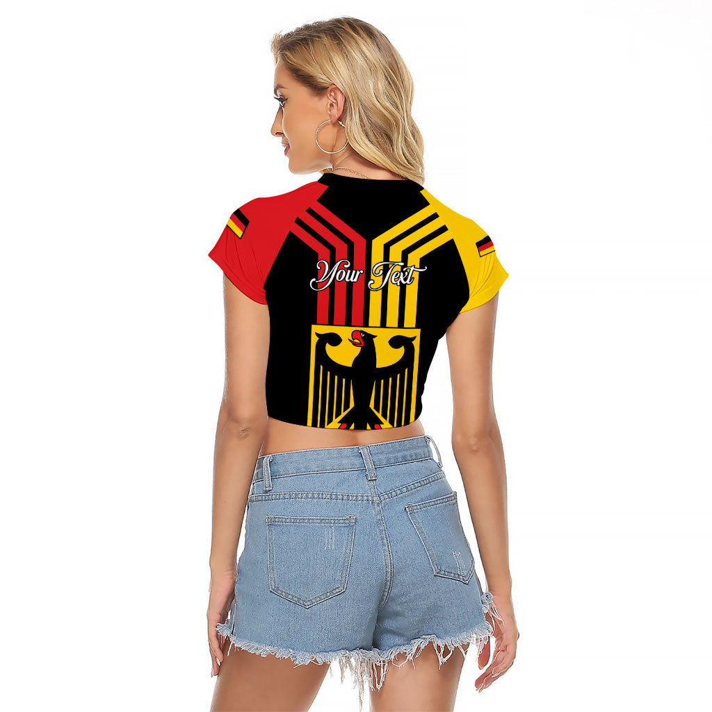 Personalised Tag Der Deutschen Einheit Raglan Cropped T Shirt Happy Unity Day