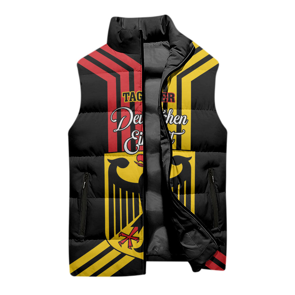 Personalised Tag Der Deutschen Einheit Sleeveless Puffer Jacket Happy Unity Day