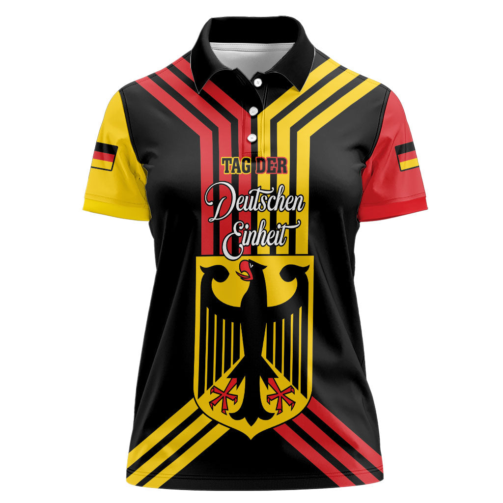 Personalised Tag Der Deutschen Einheit Women Polo Shirt Happy Unity Day