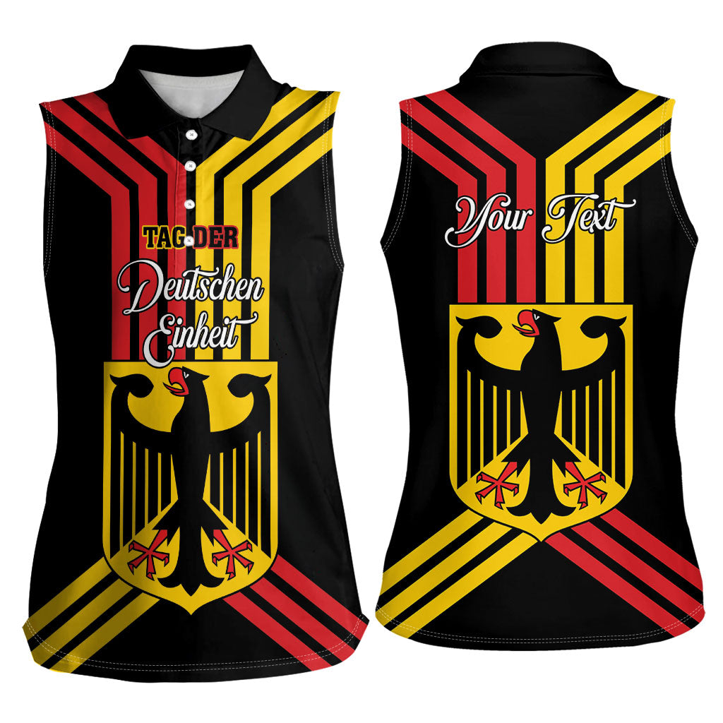 Personalised Tag Der Deutschen Einheit Women Sleeveless Polo Shirt Happy Unity Day