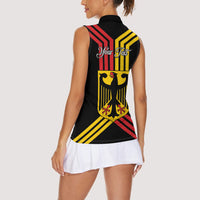 Personalised Tag Der Deutschen Einheit Women Sleeveless Polo Shirt Happy Unity Day