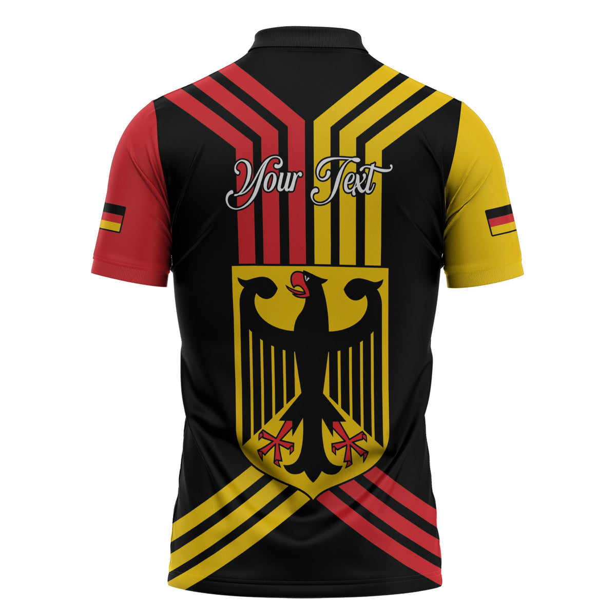Personalised Tag Der Deutschen Einheit Zipper Polo Shirt Happy Unity Day