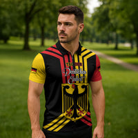 Personalised Tag Der Deutschen Einheit Zipper Polo Shirt Happy Unity Day