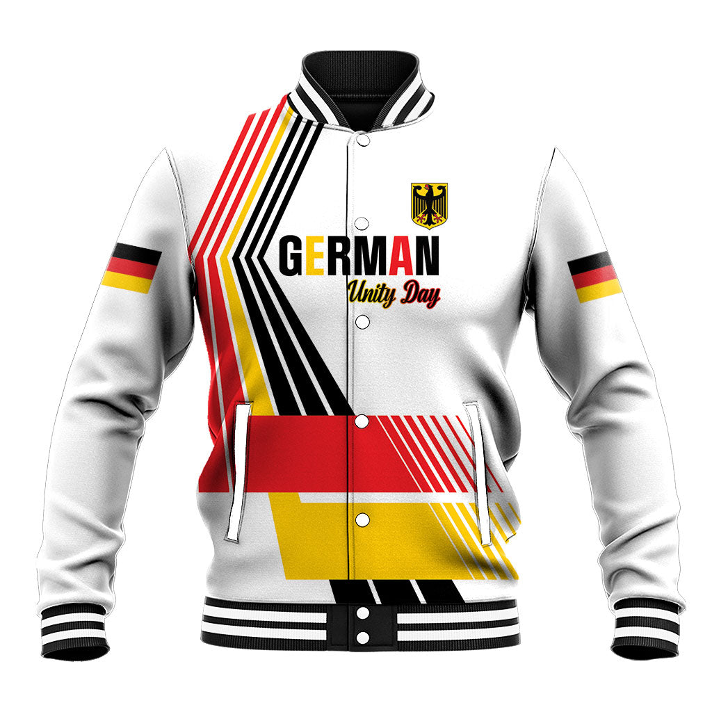 Personalised German Unity Day Baseball Jacket Deutschland Flag Stylized